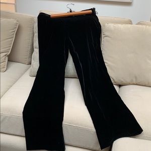 Armani black label black velvet pants